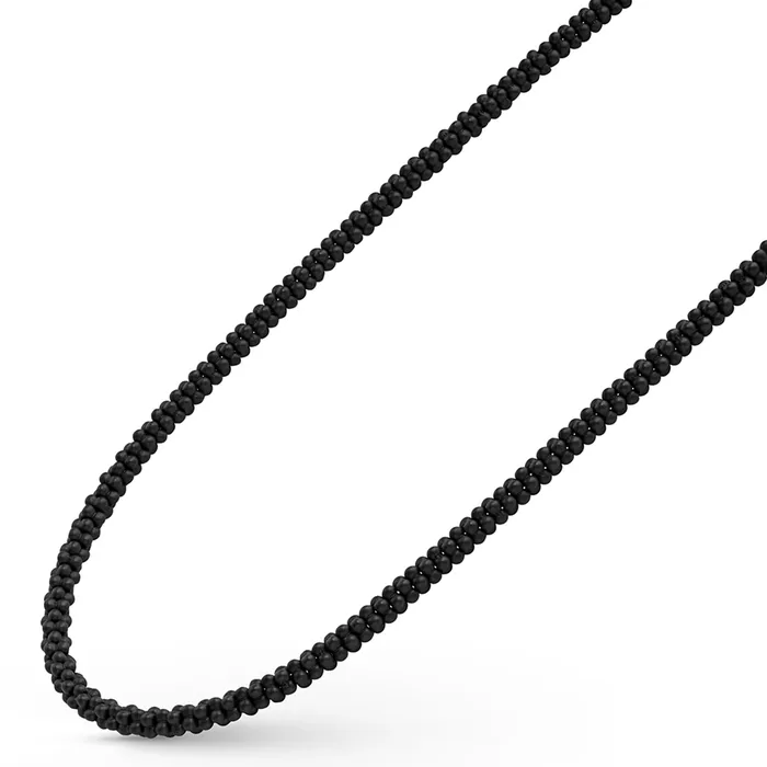 Black Caviar Matte Black Ceramic Beaded Necklace LAGOS Necklaces Black Caviar Matte Black Ceramic Beaded Necklace LAGOS Necklaces