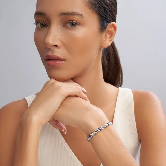 Blue Caviar Ultramarine Ceramic Station Caviar Bracelet 6mm LAGOS Bracelets Blue Caviar Ultramarine Ceramic Station Caviar Bracelet 6mm LAGOS Bracelets