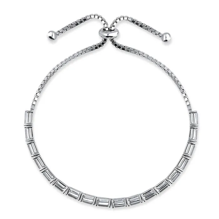 Bracelets BERRICLE Emerald Cut CZ Tennis Bracelet in Sterling Silver 49