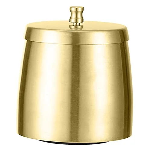 Bracelets Dropshipped via Social Commerce Network MILAAN Windproof Ashtray with Lid Stainless Steel Rainproof for Smoking Smokers Gold