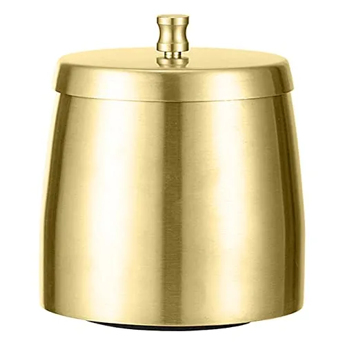 Bracelets Dropshipped via Social Commerce Network MILAAN Windproof Ashtray with Lid Stainless Steel Rainproof for Smoking Smokers Gold