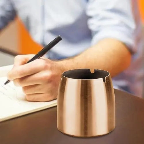 Bracelets Dropshipped via Social Commerce Network Tapered Ash Holder Portable Stainless Steel Ashtray for Villas Outdoor Patio rose goldHome Garden1 Stainless steel ashtray