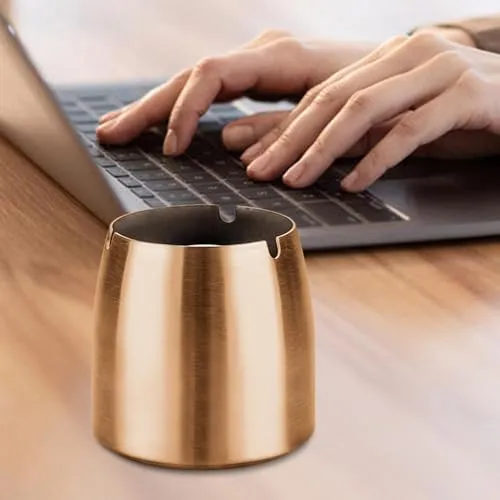 Bracelets Dropshipped via Social Commerce Network Tapered Ash Holder Portable Stainless Steel Ashtray for Villas Outdoor Patio rose goldHome Garden1 Stainless steel ashtray