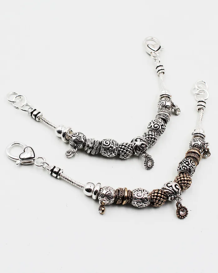 Bracelets Multiple Metal Bead Bracelet with Tiny Charms 081522charm