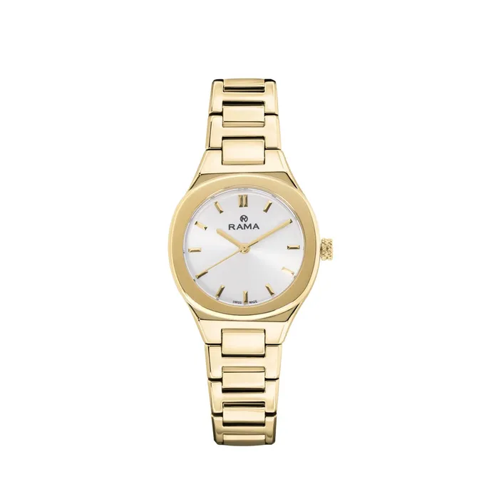 Bracelets Rama Ladies Quartz Watch Full Yellow Gold Plated Stainless Steel Case Bracelet With Silver Sun Ray Dial Rama Bracelets Rama Ladies Quartz Watch Full Yellow Gold Plated Stainless Steel Case Bracelet With Silver Sun Ray Dial Rama