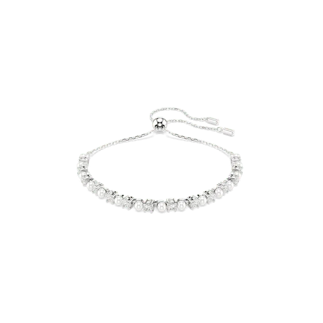 Bracelets Swarovski Matrix Bracelet Crystal Pearl Round cut White Rhodium plated Medium Swarovski Bracelets Swarovski Matrix Bracelet Crystal Pearl Round cut White Rhodium plated Medium Swarovski