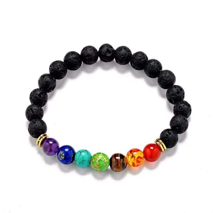Bracelets WickedAF Chakra Healing and Balancing Lava Stone Bracelet