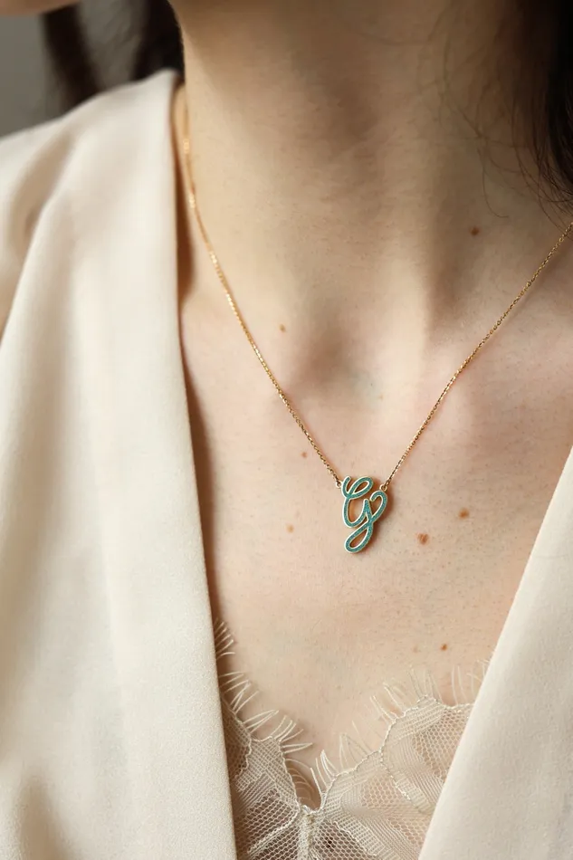 Capucinne Necklaces Kelila Turquoise Inlay Necklace