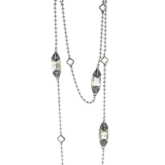 Caviar Color Six Station Prasiolite Necklace Lagos Necklaces Caviar Color Six Station Prasiolite Necklace Lagos Necklaces