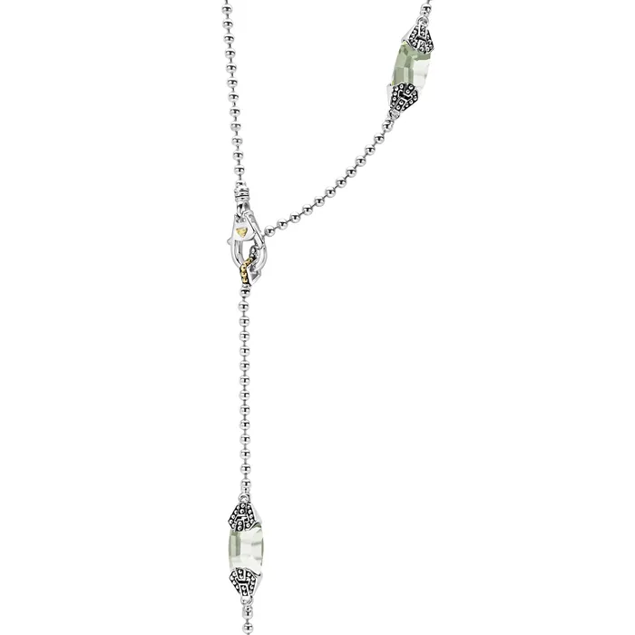 Caviar Color Six Station Prasiolite Necklace Lagos Necklaces Caviar Color Six Station Prasiolite Necklace Lagos Necklaces
