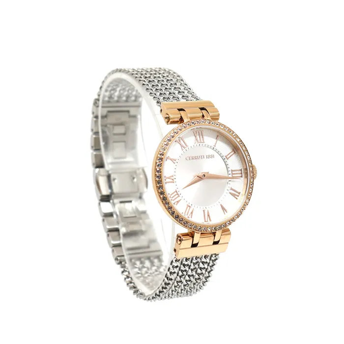 Cerruti Bracelets Cerruti Ladies Watch With Rose GoldCase SilverDial Metal Bracelet Cerruti Bracelets Cerruti Ladies Watch With Rose GoldCase SilverDial Metal Bracelet