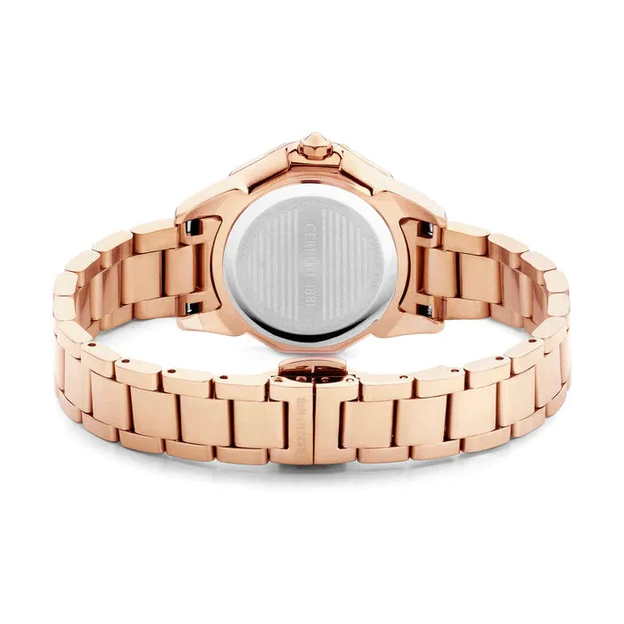 Cerruti Watches Cerruti Jesina Womens White Dial Rose Gold Watch