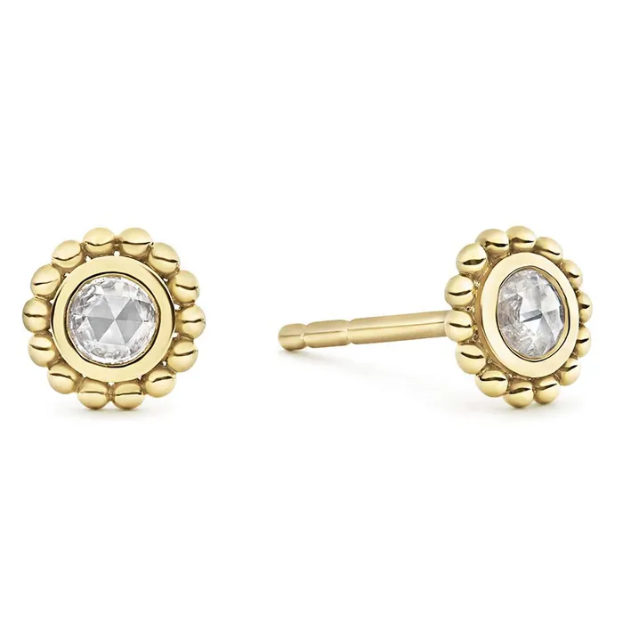 Covet Small Rose Cut Diamond Stud Earrings LAGOS Earrings