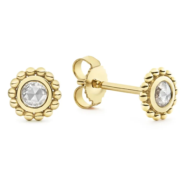 Covet Small Rose Cut Diamond Stud Earrings LAGOS Earrings Covet Small Rose Cut Diamond Stud Earrings LAGOS Earrings