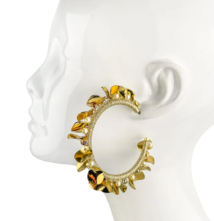 Deepa Gurnani Saphira Earrings in Gold Deepa Gurnani Earrings