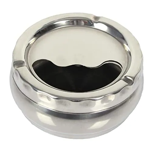 Dropshipped via Social Commerce Network Bracelets Stainless Steel Ashtray Holder with Rotatable Lid 12cm Diameter Dropshipped via Social Commerce Network Bracelets Stainless Steel Ashtray Holder with Rotatable Lid 12cm Diameter