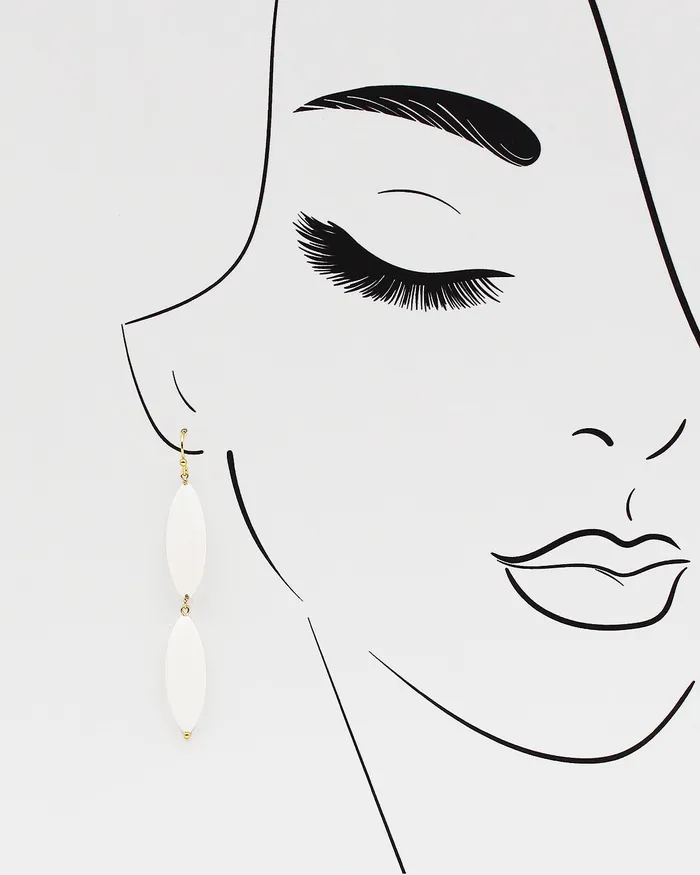 Earrings 080322pearl Mother of Pearl Linear Drop Earrings Earrings 080322pearl Mother of Pearl Linear Drop Earrings