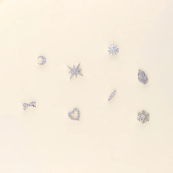 Earrings BERRICLE Open Heart CZ Stud Earrings in Sterling Silver