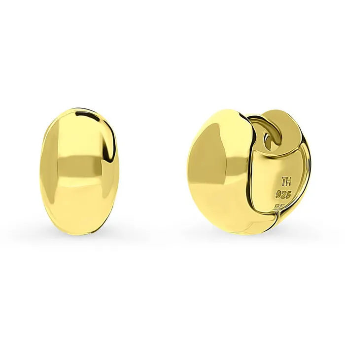 Earrings Dome Mini Huggie Earrings in Sterling Silver 045 BERRICLE