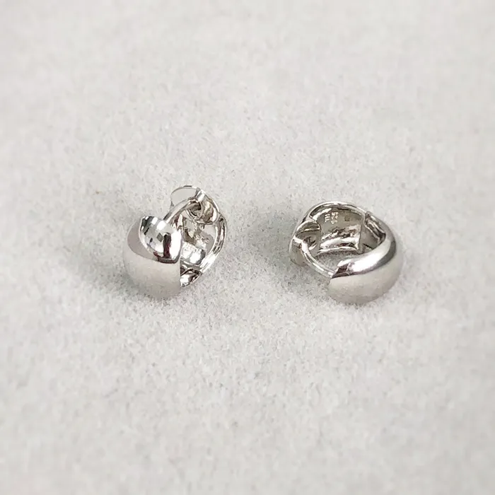 Earrings Dome Mini Huggie Earrings in Sterling Silver 045 BERRICLE