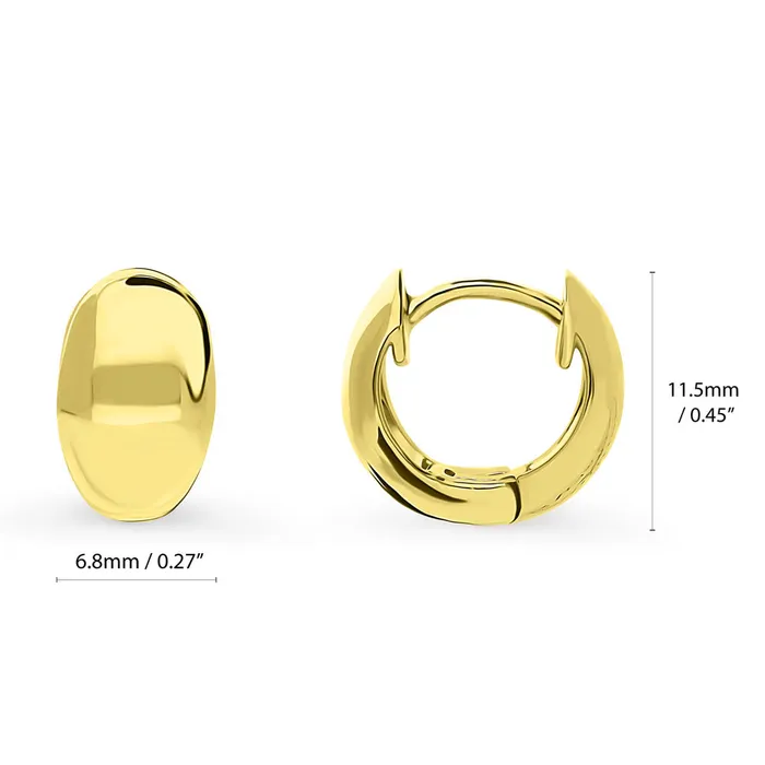 Earrings Dome Mini Huggie Earrings in Sterling Silver 045 BERRICLE