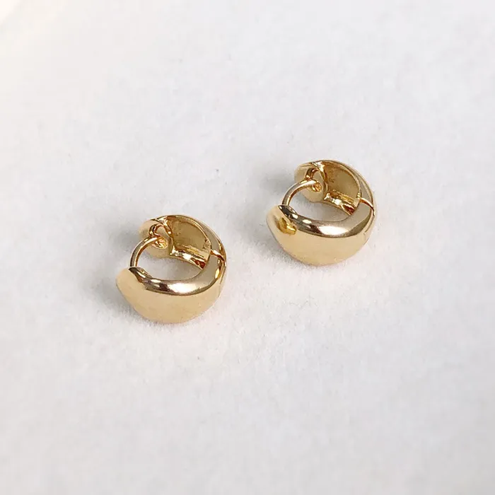Earrings Dome Mini Huggie Earrings in Sterling Silver 045 BERRICLE
