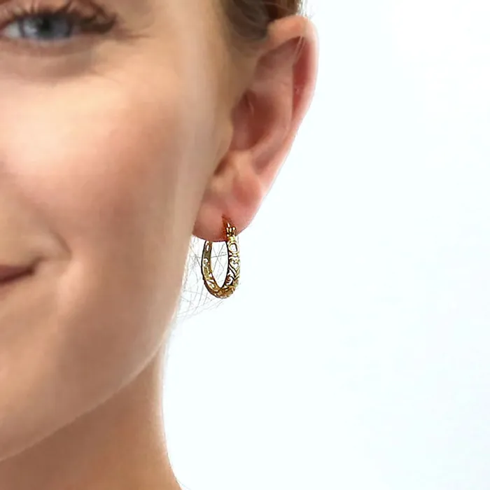 Earrings Filigree Medium Hoop Earrings in Sterling Silver 075 BERRICLE