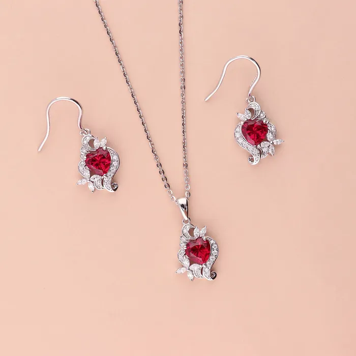 Earrings Heart Flower CZ Fish Hook Earrings in Sterling Silver BERRICLE