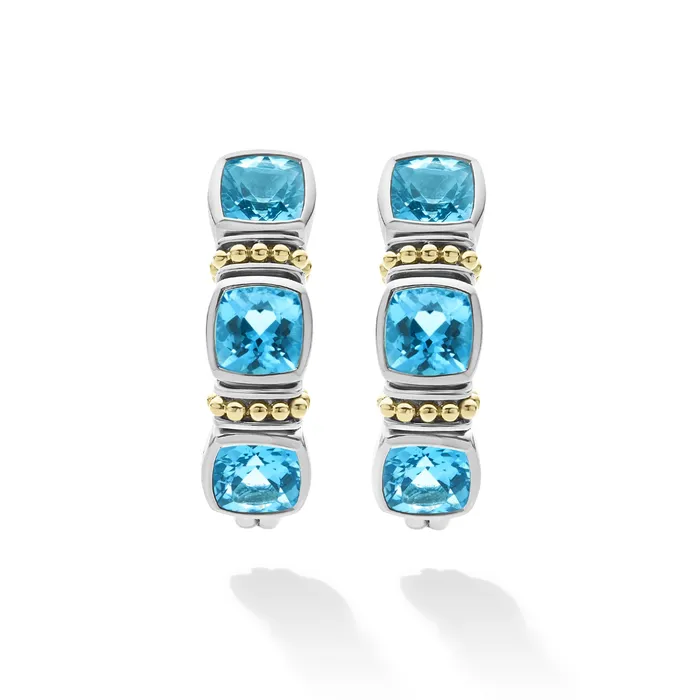 Earrings LAGOS Rittenhouse Swiss Blue Topaz Hoop Earrings Earrings LAGOS Rittenhouse Swiss Blue Topaz Hoop Earrings