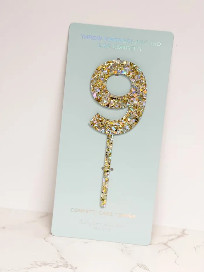 Earrings Numbers Shapes Confetti Pearl Cake Toppers Taylor Elliott Designs