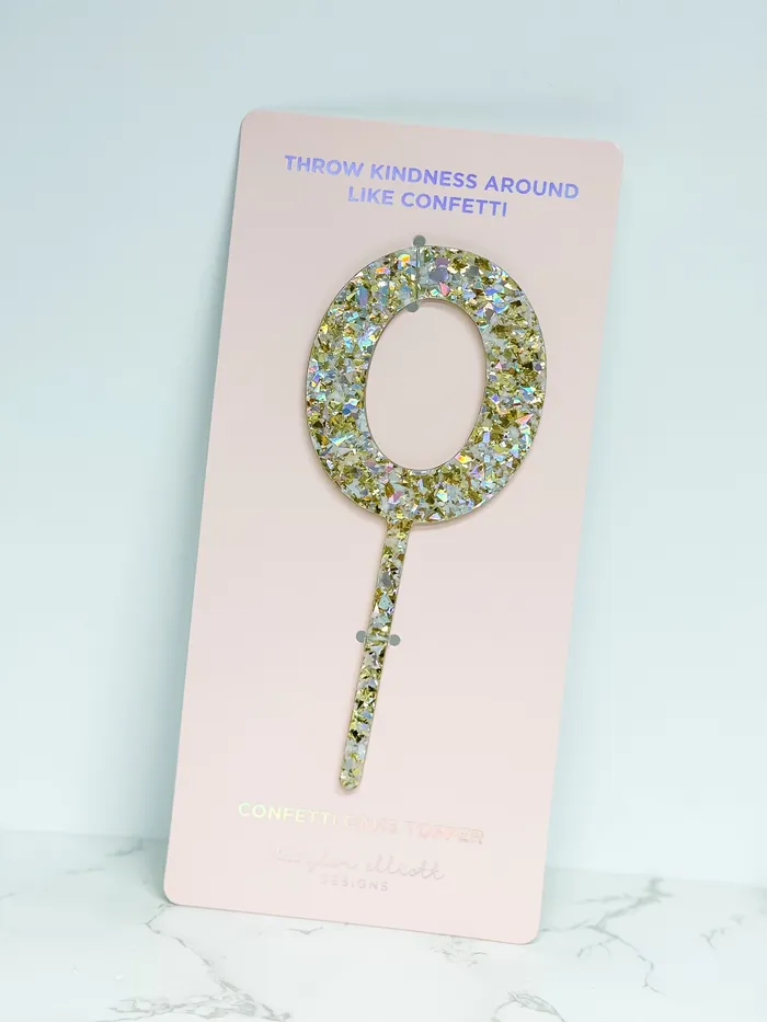 Earrings Numbers Shapes Confetti Pearl Cake Toppers Taylor Elliott Designs