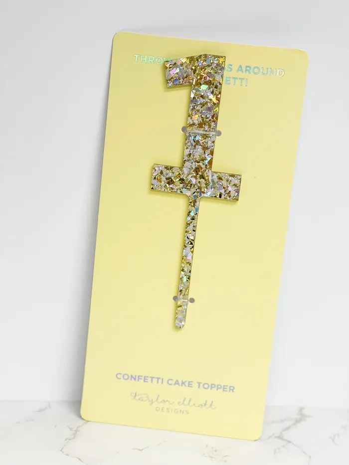 Earrings Numbers Shapes Confetti Pearl Cake Toppers Taylor Elliott Designs