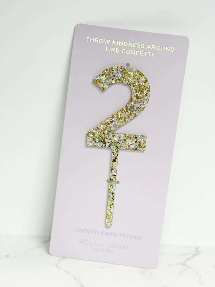 Earrings Numbers Shapes Confetti Pearl Cake Toppers Taylor Elliott Designs