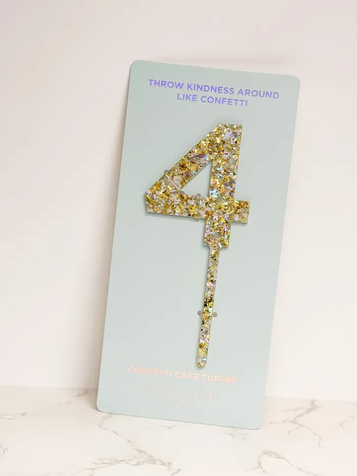 Earrings Numbers Shapes Confetti Pearl Cake Toppers Taylor Elliott Designs