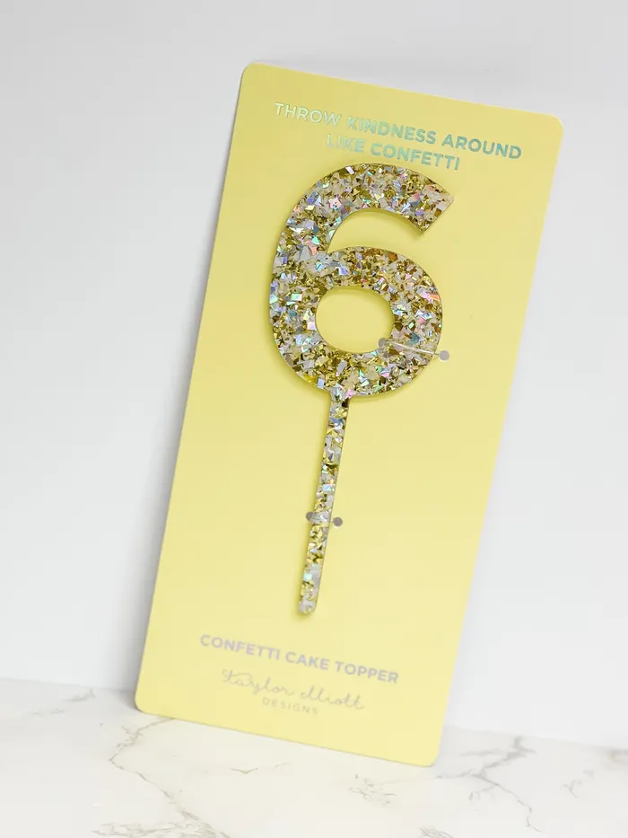 Earrings Numbers Shapes Confetti Pearl Cake Toppers Taylor Elliott Designs