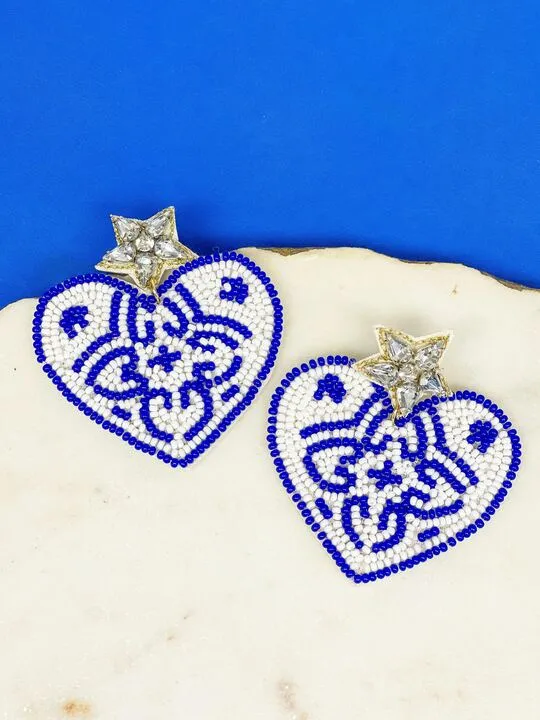 Earrings Prep Obsessed TL Chinoiserie Heart Beaded Dangle Earrings