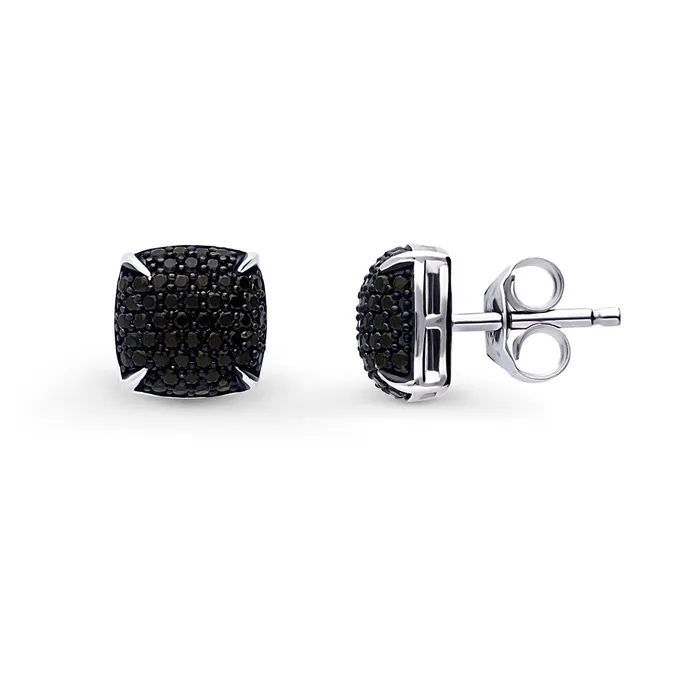 Earrings Square CZ Stud Earrings in Sterling Silver BERRICLE