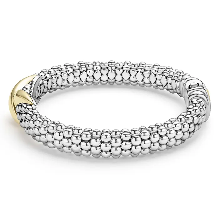 Embrace TwoTone X Caviar Bracelet 9mm LAGOS Bracelets Embrace TwoTone X Caviar Bracelet 9mm LAGOS Bracelets