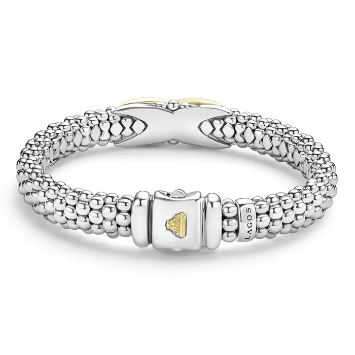 Embrace TwoTone X Caviar Bracelet 9mm LAGOS Bracelets Embrace TwoTone X Caviar Bracelet 9mm LAGOS Bracelets