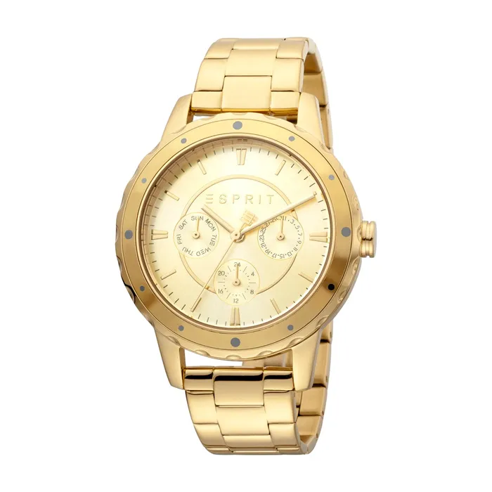 Esprit Multifunction Ladies Watch With Ip Gold Case Bracelet Esprit Bracelets Esprit Multifunction Ladies Watch With Ip Gold Case Bracelet Esprit Bracelets