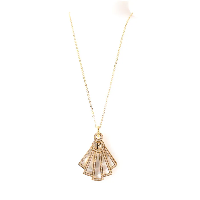 Ferre Milano Necklace Ip Gold With Stone Mop On Pendant Ferre Milano Necklaces Ferre Milano Necklace Ip Gold With Stone Mop On Pendant Ferre Milano Necklaces