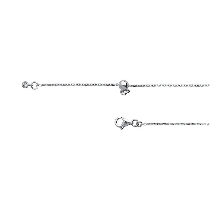 Flower CZ Station Necklace in Sterling Silver BERRICLE Necklaces