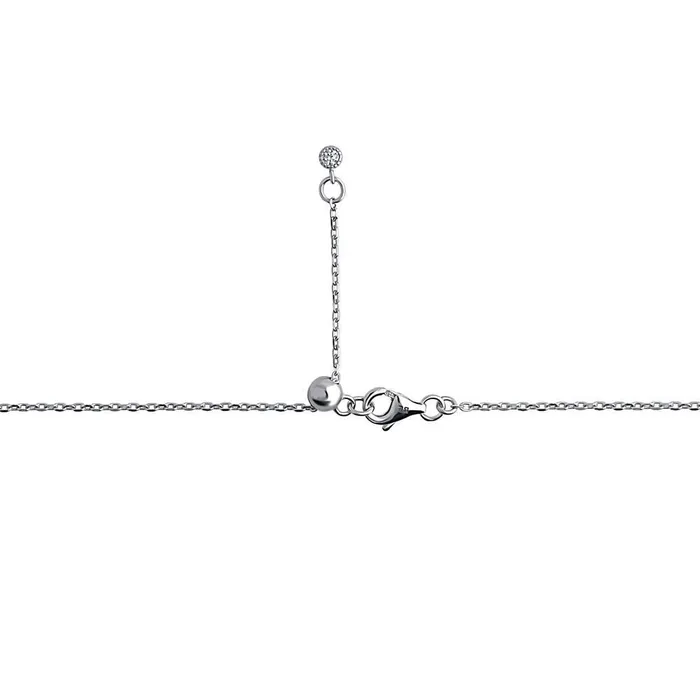 Flower CZ Station Necklace in Sterling Silver BERRICLE Necklaces