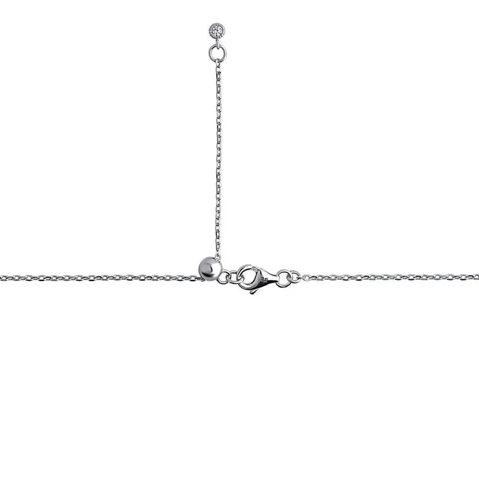 Flower CZ Station Necklace in Sterling Silver BERRICLE Necklaces