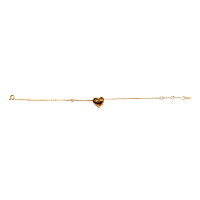 Fossil Bracelets Fossil Ladies Bracelet Stainless Steel Rosegold Color With Heart Charm Fossil Bracelets Fossil Ladies Bracelet Stainless Steel Rosegold Color With Heart Charm