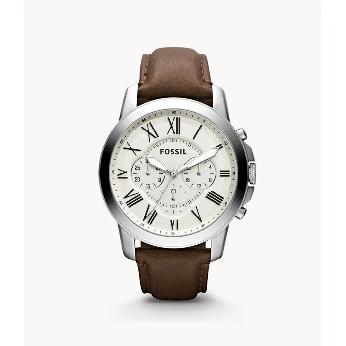 Fossil Grant Mens Chronograph Brown Leather Watch Fossil Watches