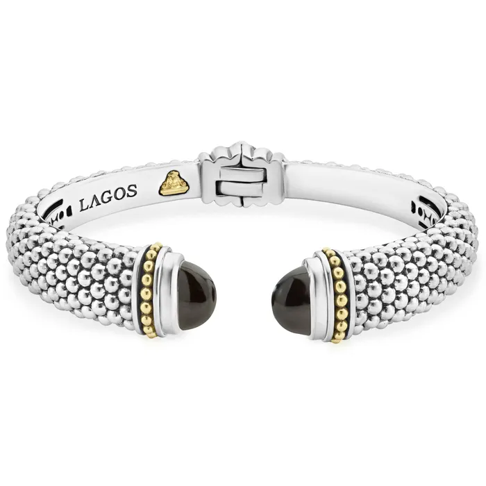 Lagos Caviar Color Onyx Cuff Bracelet 12mm Bracelets