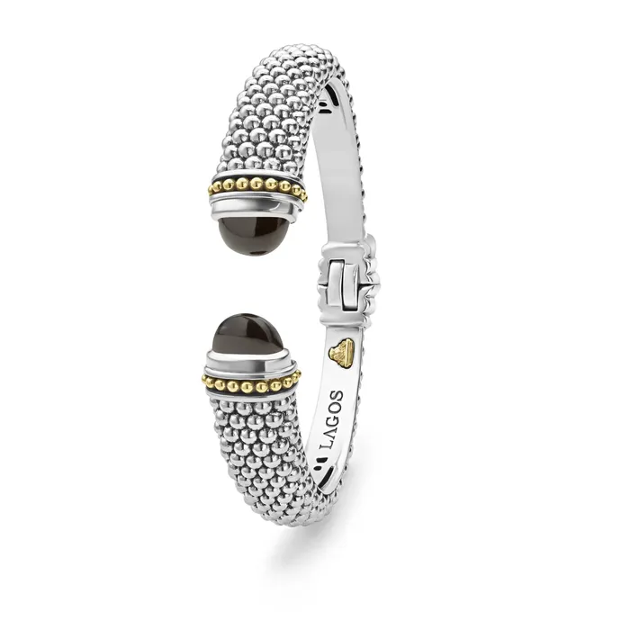 Lagos Caviar Color Onyx Cuff Bracelet 12mm Bracelets Lagos Caviar Color Onyx Cuff Bracelet 12mm Bracelets