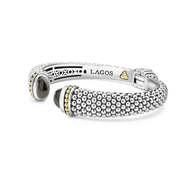 Lagos Caviar Color Onyx Cuff Bracelet 12mm Bracelets Lagos Caviar Color Onyx Cuff Bracelet 12mm Bracelets