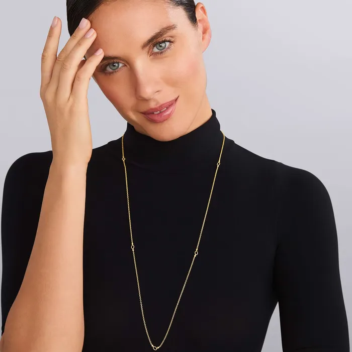 LAGOS Covet 18K Gold Circle Station Necklace Necklaces LAGOS Covet 18K Gold Circle Station Necklace Necklaces
